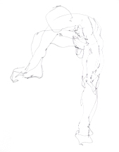 Gesture - Nude Male Grabbing Foot