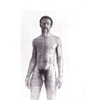 Standing Male Nude on Grid Paper