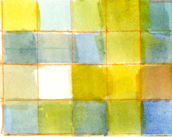 Watercolor Grid Twelve