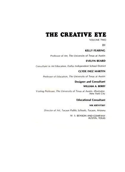 The Creative Eye Vol II Titlepage